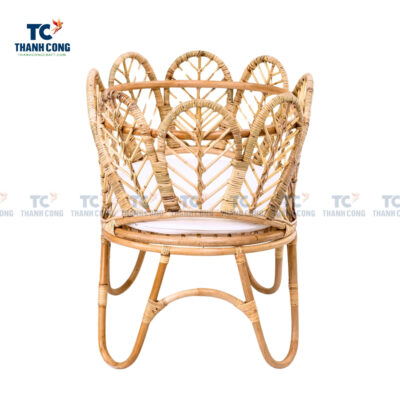 Rattan baby petal crib
