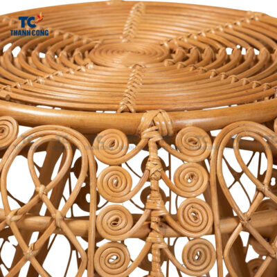 brown rattan coffee table