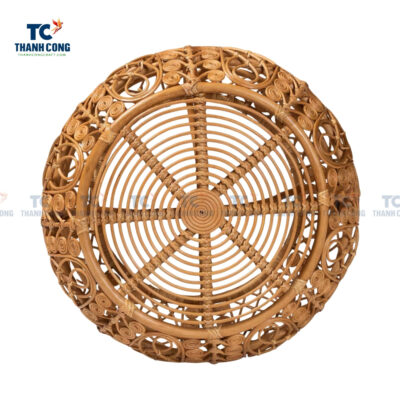 brown rattan coffee table