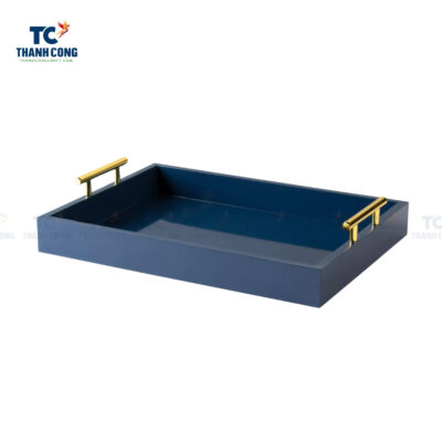 lacquered trays with handles, blue lacquer tray, wholesale