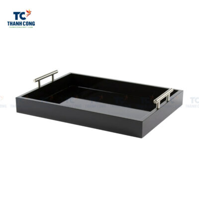 lacquered trays with handles, black lacquer tray, wholesale