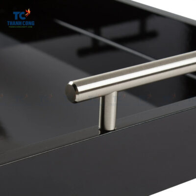 lacquered trays with handles, black lacquer tray, wholesale