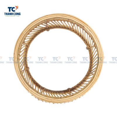 rattan glass top side table