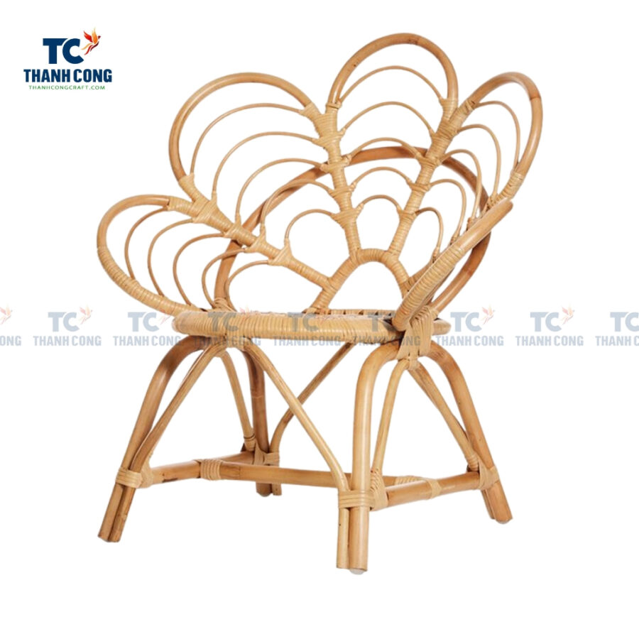 Rattan kids petal chair