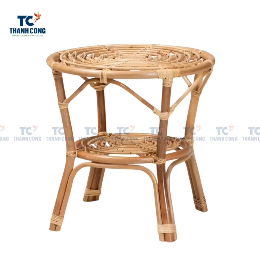 rattan side table with shelf, wholesale