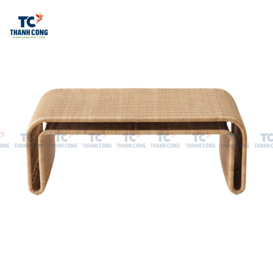 rattan waterfall coffee table