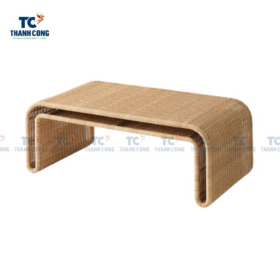 rattan waterfall coffee table