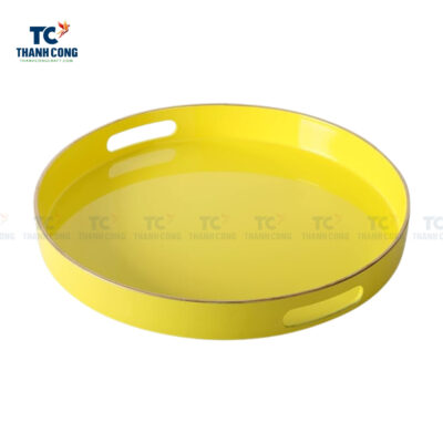 yellow lacquer tray, round lacquer tray, wholesale