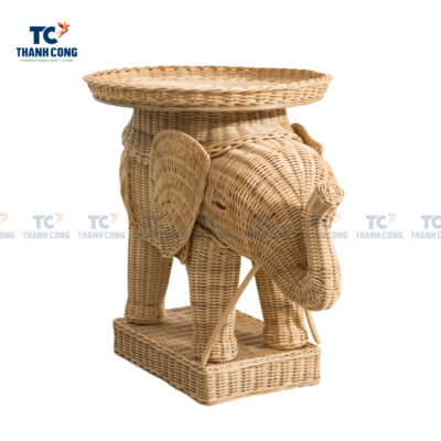 rattan, wicker elephant side table, wholesale