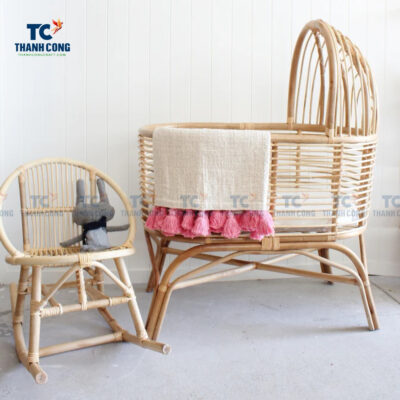 boho rattan crib