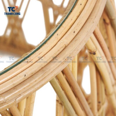 wicker side table with glass top, wholesale