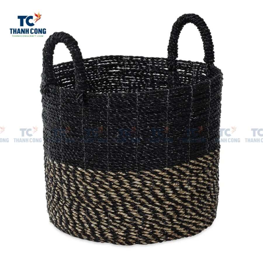 Black Seagrass Basket (TCSB-24208)