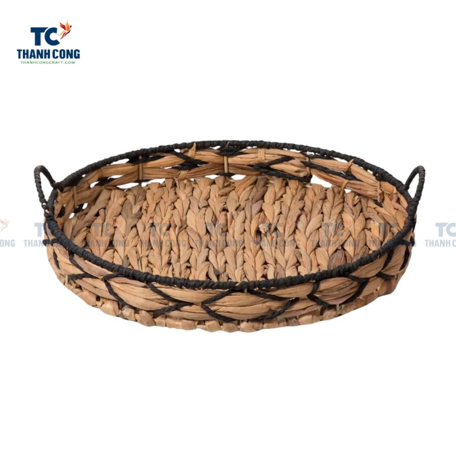 Brown Woven Water Hyacinth Tray (TCKIT-24423)