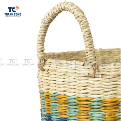 Handwoven Seagrass Basket (TCSB-24203)