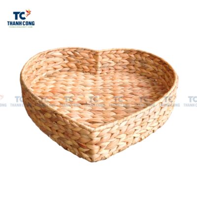 Heart Shape Water Hyacinth Tray (TCKIT-24415)