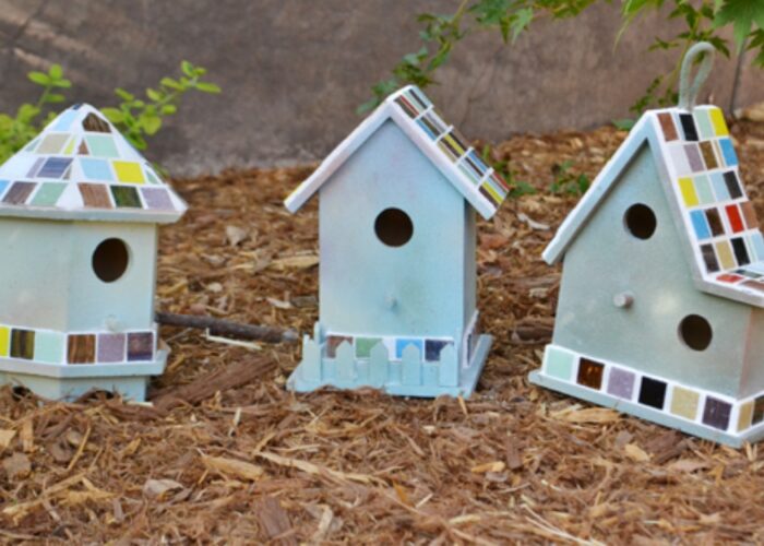 How To Make Mosaic Birdhouses DIY