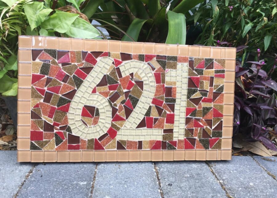 How to Make a DIY Mosaic House Number Plaque?