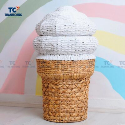 Ice Creaam Water Hyacinth Toy Basket (TCSB-24226)