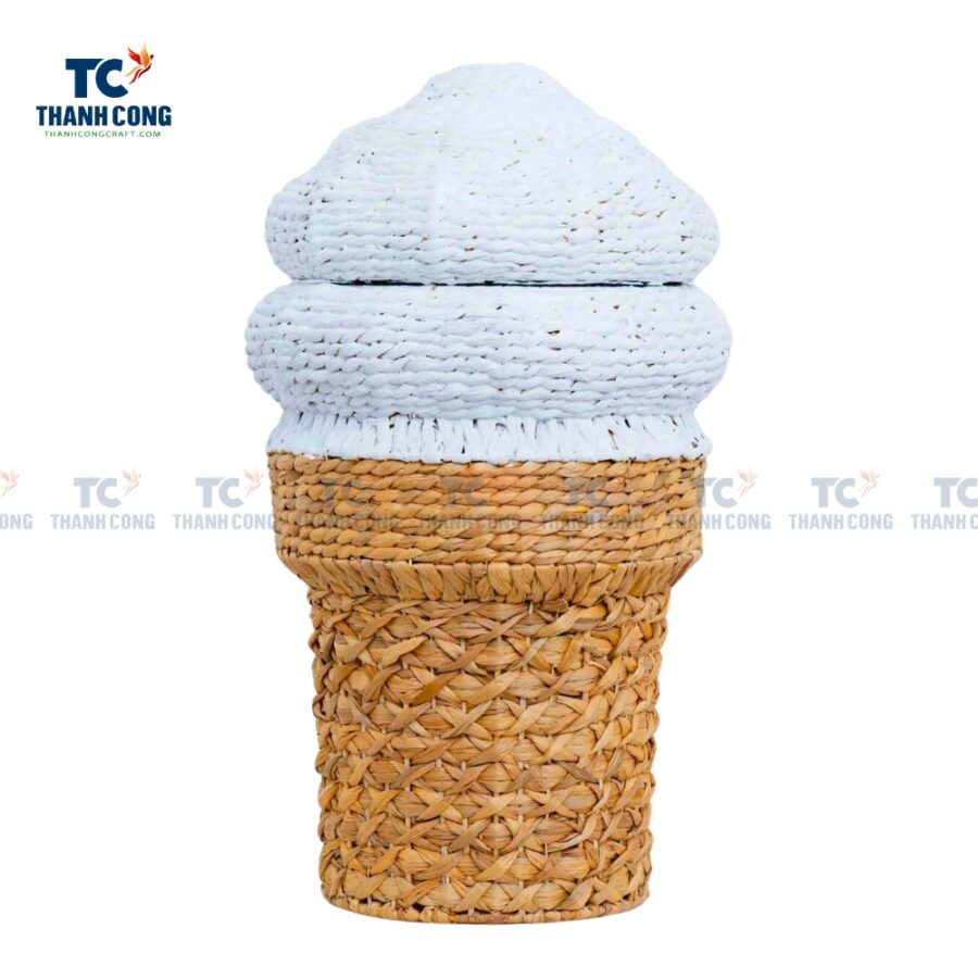 Ice Creaam Water Hyacinth Toy Basket (TCSB-24226)