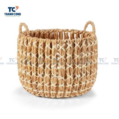 Natural Twist Water Hyacinth Storage Basket (TCSB-24223)