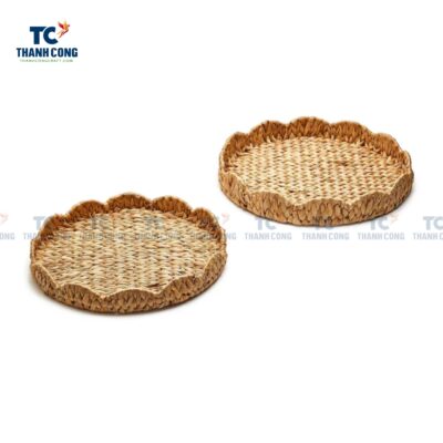 Scalloped Edge Water Hyacinth Tray (TCKIT-24420)