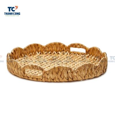 Scalloped Edge Water Hyacinth Tray (TCKIT-24420)