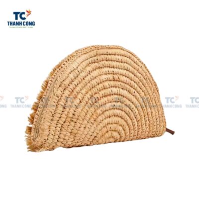 Straw Clutch Bag Half Moon (TCFA-24052)