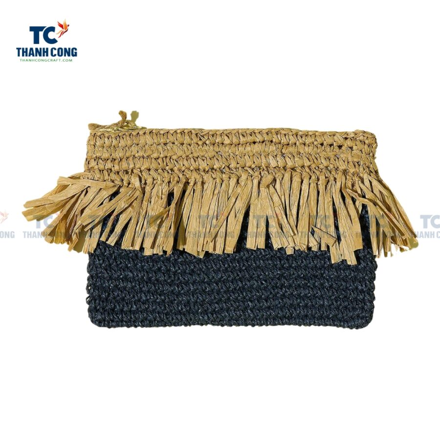 Vintage Woven Straw Clutch (TCFA-24059)