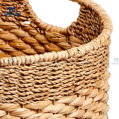 Water Hyacinth Basket With Lid (TCSB-24218)