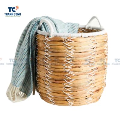 Water Hyacinth Storage Basket With Handles (TCSB-24232)