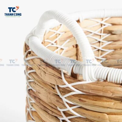 Water Hyacinth Storage Basket With Handles (TCSB-24232)