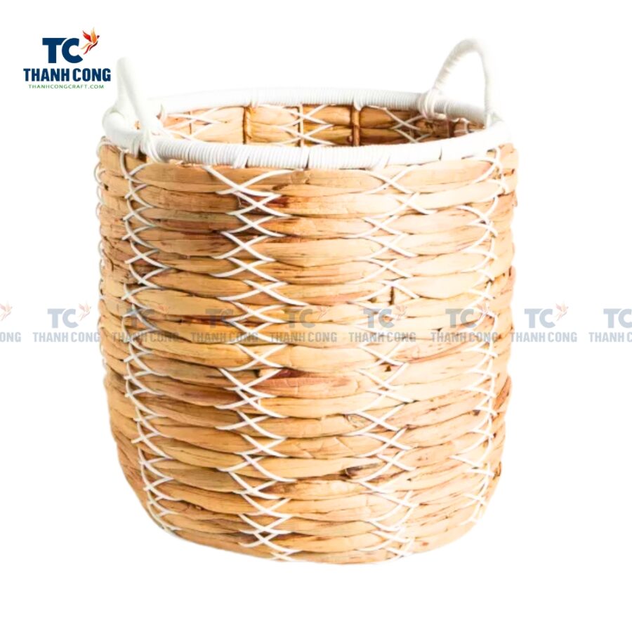 Water Hyacinth Storage Basket With Handles (TCSB-24232)