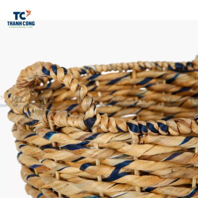Woven Water Hyacinth Basket (TCSB-24233)