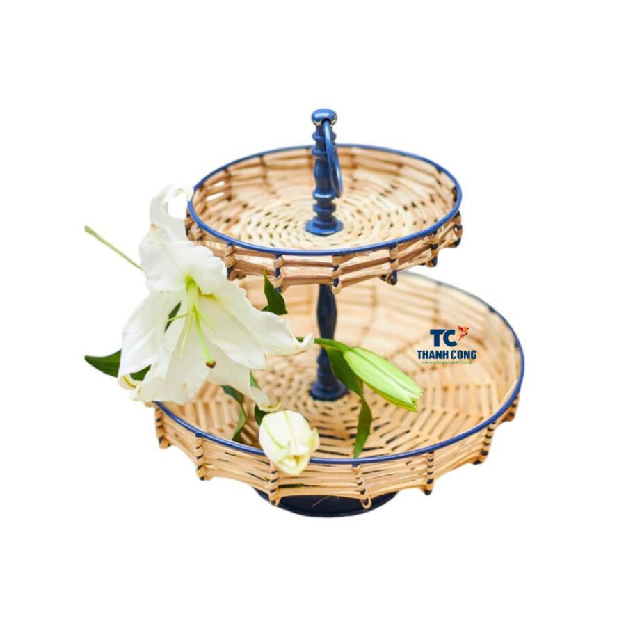 2 Tier Rattan Cake Stand (TCRCS-8982)