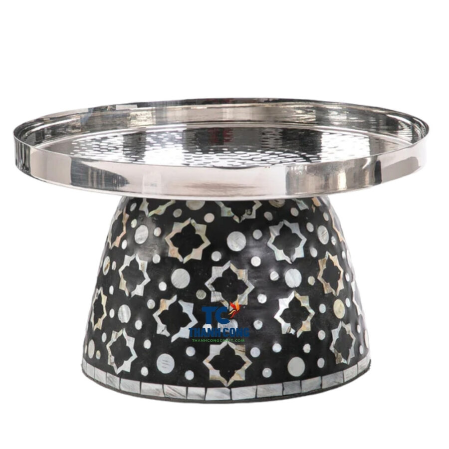 Black And White Mother Of Pearl Cake Stand (TCMCS-8999)