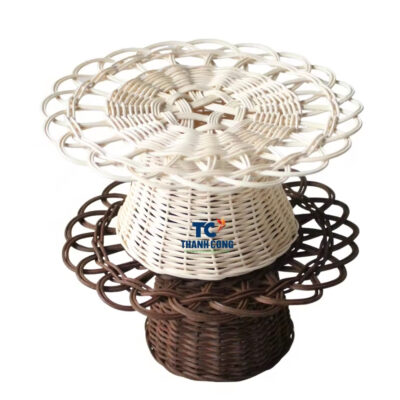 Brown Wicker Cake Stand (TCRCS-8998)