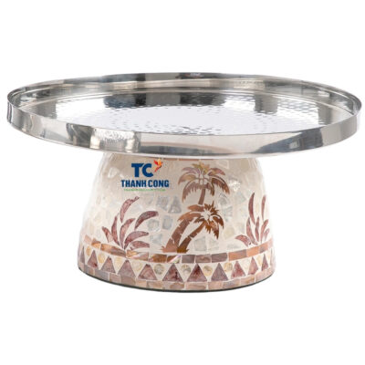 Cake Stand With Mother Of Pearl Inlay (TCMCS-8996)