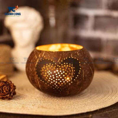 Coconut Candle Holder Heart (TCCP-24057)