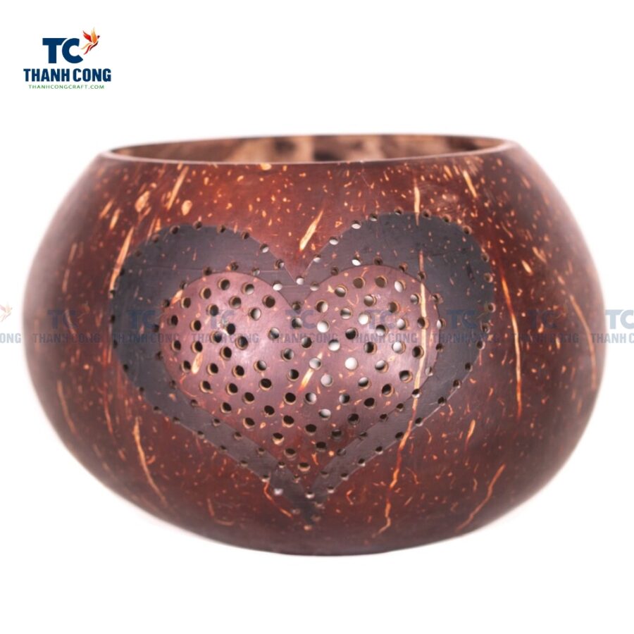 Coconut Candle Holder Heart (TCCP-24057)