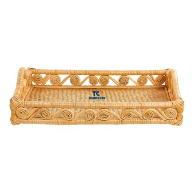 Coffee Rattan Tray Rectangle (TCRTR-8986)