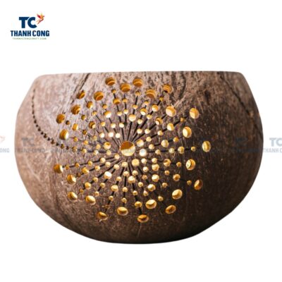 Hand Carved Coconut Candle Shell (TCCP-24056)