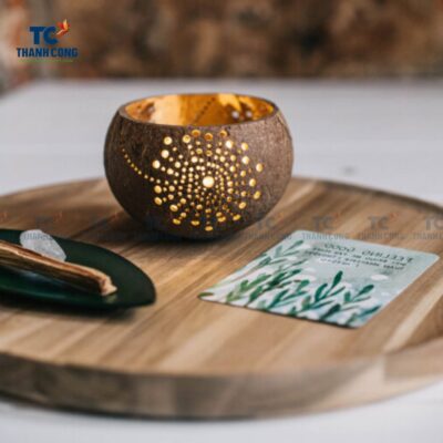 Hand Carved Coconut Candle Shell (TCCP-24056)