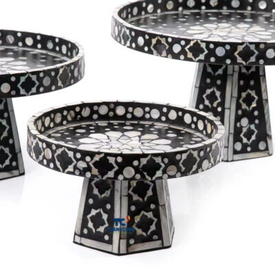 Mother Of Pearl Chocolate Cake Stand (TCMCS-9001)