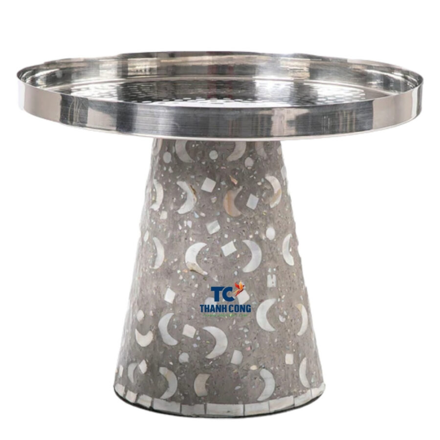 Mother Of Pearl Inlay Cake Stand For Home (TCMCS-8997)