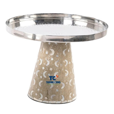 Mother of Pearl Inlay Cake Stand Ramadan (TCMCS-8998) (1)