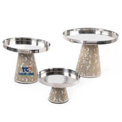 Mother of Pearl Inlay Cake Stand Ramadan (TCMCS-8998