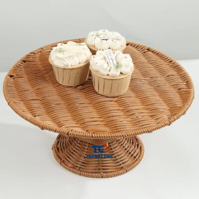 Natural Woven Rattan Cake Stand (TCRCS-8989)