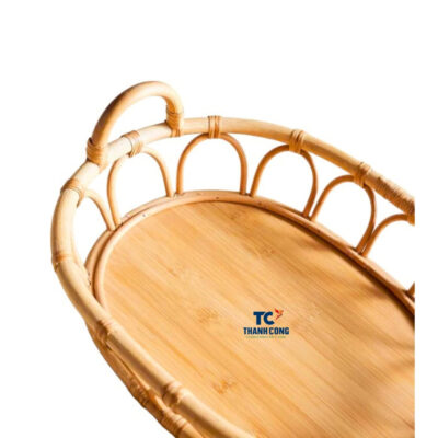 Oval Rattan Serving Tray (TCRTR-8984)