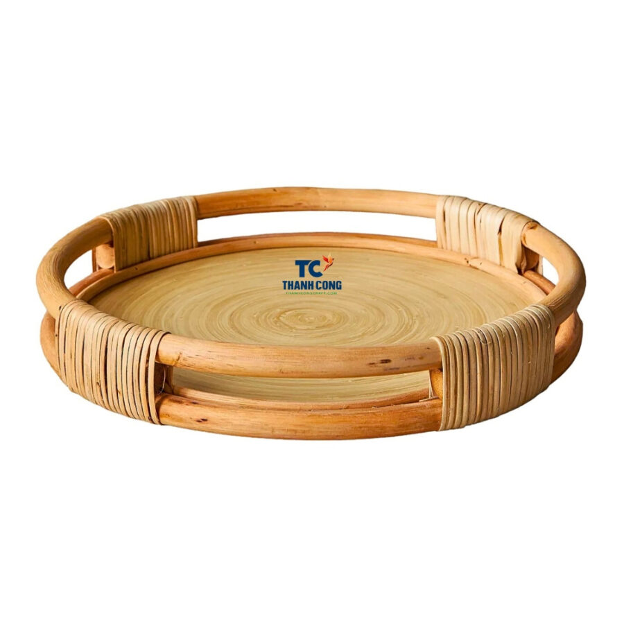 Round Rattan Food Tray (TCRTR-8978)