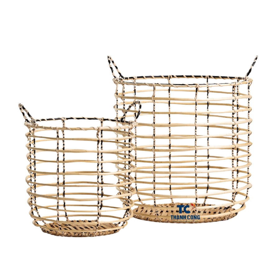 Round Rattan Laundry Basket, wholesale